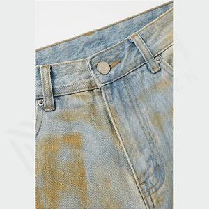 กางเกงยีนส์ทรงตรงสไตล์เรโทรวินเทจสำหรับผู้ชาย คุณภาพสูง เหมาะสำหรับฤดูหนาว ฤดูใบไม้ร่วง ฤดูร้อน ล้างสีแบบสโตนวอช สไตล์ฮิปฮอป แฟชั่นแนวสตรีท แห้งเร็ว - Product Image 4