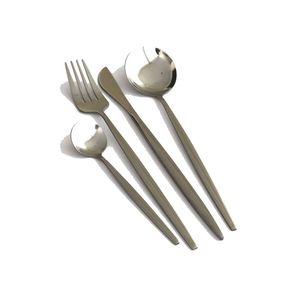 Meilleure vente Ensemble de couverts en argent Acier inoxydable Couteau Fourchette Cuillère Argenterie Ensemble de couverts dorés pour mariage - Product Image 1