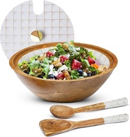 Offre Spéciale gros grand salade et fruits bol de service très Durable jetable ménage pâte en bois tissé bois de haute qualité