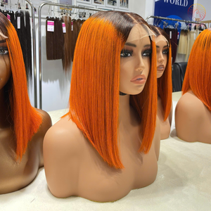 วิกผมดิบจากเวียดนามวิกผมแท้ทรงตรงติดฐานผ้าไหมมีลูกไม้ปิด2X6 # D9วิกผมบ๊อบผมมนุษย์ - Product Image 4