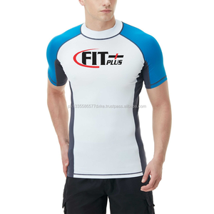 Maillots de bain respirants à manches courtes avec logo personnalisé de haute qualité, impression personnalisée, séchage rapide, UPF50+, vente en gros - Product Image 3