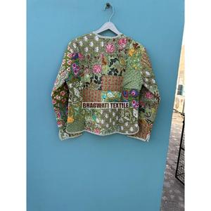 แจ็กเก็ตกันธ่าผ้าฝ้ายอินเดียสำหรับผู้หญิงแจ็กเก็ตผ้าฝ้ายแท้สำหรับฤดูหนาว - Product Image 2