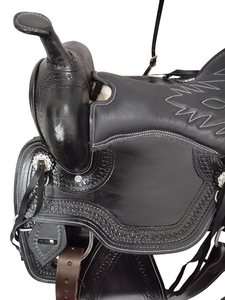 Selles de course occidentales et anglaises en cuir véritable de qualité supérieure pour l'équitation - Product Image 3