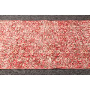 Tapis vintage de 3,9 x 6,6 pieds, tapis turc en laine à motifs floraux rouge brun - Product Image 5
