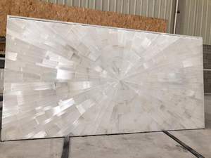 โต๊ะรับประทานอาหารควอตซ์อัญมณีหรูหราการตกแต่งภายในที่หรูหราพื้นหินอ่อนธรรมชาติการใช้งานเฉพาะสีขาวที่ซับซ้อน - Product Image 6