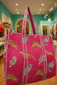 100% algodón puro bohemio Vintage moda para estampado de animales bolso de mano para mujer ecológico versátil compras viaje personalizado - Product Image 2