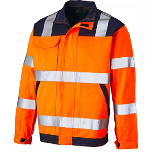 Veste de sécurité d'hiver haute visibilité imperméable orange haute visibilité vêtements de travail d'hiver haute visibilité vestes de sécurité à manches longues - Product Image 3