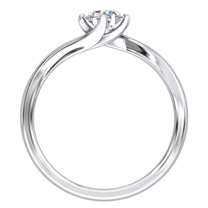 แหวนเพชรที่มีคุณภาพสูงเทียบกับแล็บสำหรับผู้หญิงสีทองและสีขาวทอง0.5ct กลมสุกใสของขวัญสุดพิเศษ - Product Image 4