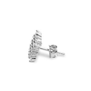 NOVAMART Fine Geometric Trendy Zircon <b>Stud</b> <b>Earrings</b> for Party | Brass & Pearl Hoop Religious Style Wholesale Export - Product Image 6