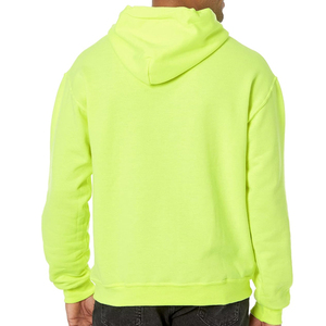Sweat-shirts à capuche pour hommes en molleton épais vert néon de qualité supérieure, avec logo personnalisé imprimé numériquement sur le devant - Product Image 3
