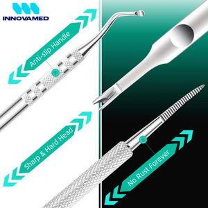 Lime et curettes manuelles pour ongles incarnés en acier inoxydable Instruments chirurgicaux pour le traitement des ongles des podiatres - Product Image 3