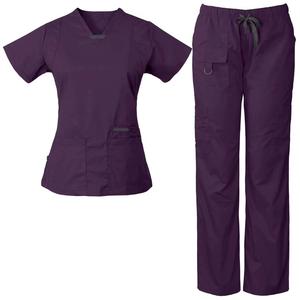 Women's Medical <b>Scrubs</b> Nurse Uniform Top Woven Fabric <b>Scrub</b> <b>Sets</b> for Hospitals OEM Service Available - Product Image 4
