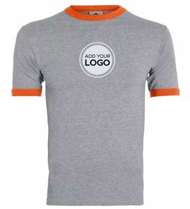 T-shirts à manches courtes et col rond en coton pour hommes 60% T-shirt à logo personnalisé en polyester en 40% coton - Product Image 5