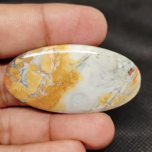 UDGEMS, proveedor indio, piedra preciosa de jaspe Maligano natural (blanco y amarillo) para cabujón, pantalla de coleccionistas, 100 gramos, MOQ - Product Image 1
