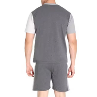 Conjunto de Camiseta y Pantalones Cortos de Verano para Hombre, Unisex, Tejido de Algodón/Poliéster, Ecológico, de Secado Rápido y Transpirable, 450g, Venta al Por Mayor