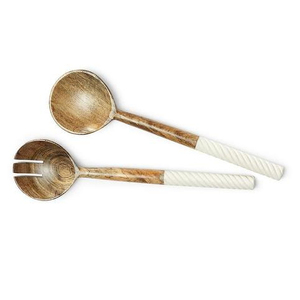 Servidor de madera Natural y resina japonesa para ensaladas, herramienta de cocina de madera para eventos de boda, Hotel y restaurante - Product Image 1