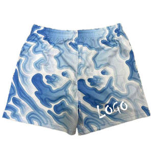 2025 personnalisé décontracté hommes femmes Polyester maille basket-ball natation course Shorts de sport taille élastique respirant uni teint - Product Image 4