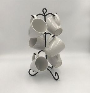Porte-tasse en fer fait main de style moderne avec finition personnalisable pour l'intérieur de la ferme et de la cuisine traditionnelle - Product Image 6