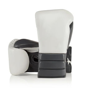 Gants de boxe en dentelle grise en cuir personnalisés de 16 oz en gros - Product Image 1