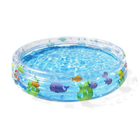 Bestway 152x30cm Aufblasbarer Pool für Kinder mit Tiefsee-Tierdesign aus PVC-Material mit 3 Gleichschließenden Ringen für Wasserspaß
