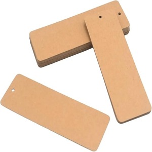 Wooden Blank Bookmark DIY Wooden Craft Unpolished Rectangular Blank <b>Book</b> Pendant (Pack of 10) - Product Image 2