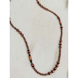 Collier Bohème Style Navajo avec Perles en Cuivre, Tendance Religieuse, Orné de Diamants en Alliage d'Acier Inoxydable, Idéal pour un Cadeau - Product Image 4