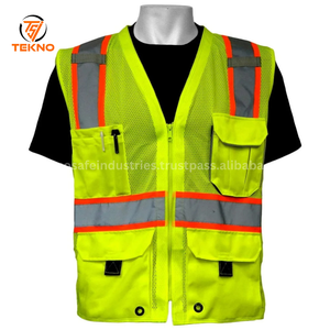 Chaleco de seguridad de alta calidad 2025 con logotipo, bolsillos multifuncionales, protección de seguridad, chaleco reflectante, servicio OEM de seguridad - Product Image 2