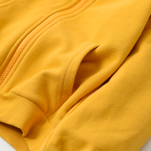 Sweats à capuche tricotés en coton biologique personnalisés pour petites filles Sweat à capuche éponge pour enfants Sweats à capuche zippés à manches longues pour bébé garçon mignon - Product Image 4