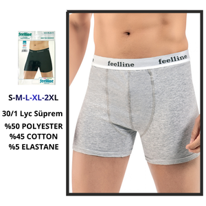 Calzoncillos Boxer para Hombre Feelline, Transpirables, de Algodón, Poliéster y Elastano, Corte Medio, Color Sólido - Product Image 4