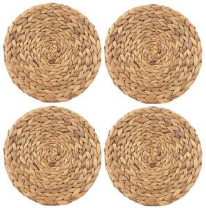 Round Woven Water Hyacinth Placemats <b>Wicker</b> Water Hyacinth Placemats Rattan Placemat Set Wholesale Natural Mats & Pads CLASSIC - Product Image 2