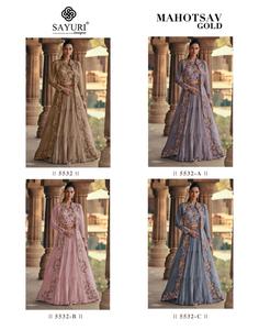 Exclusif Designer Heavy Designer Fantaisie Magnifique Chinon Soie Avec Broderie Lehenga Choli Fabricant De L'Inde - Product Image 6