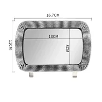 Miroir de maquillage pour pare-soleil de voiture, côté passager, pare-soleil universel, miroir de vanité intérieur de voiture, accessoire décoratif, verre PP de luxe