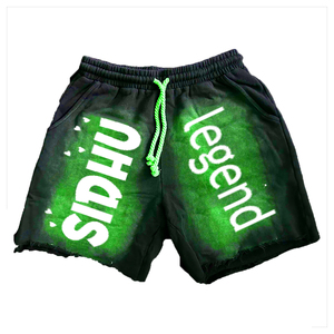 กางเกงขาสั้นครอปสำหรับผู้ชายผ้าคอตตอน100% วินเทจผ้าย่นซีดกรดแสงแดดออกแบบได้เองเทอร์รี่ฝรั่งเศสฤดูร้อน - Product Image 3