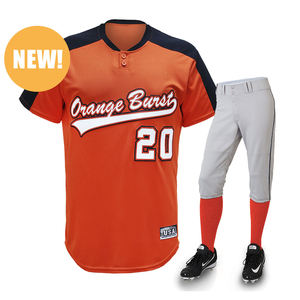 Uniformes de baseball personnalisés haut de gamme Lamron LI-BU-05 pour hommes, imprimés par sublimation, manches courtes, pour adultes/enfants/jeunes - Product Image 1