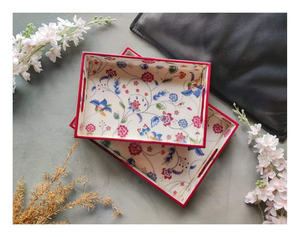 Custom Wooden Meena <b>Printed</b> Tray, Handmade Serving Tray with Traditional Design for Home, Kitchen & Gift Purpose - Product Image 1