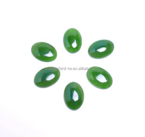 Cabujón de Jade de nefrita verde Natural de corte ovalado de 10x14mm de alta calidad para la fabricación de joyas de piedras preciosas sueltas - Product Image 2