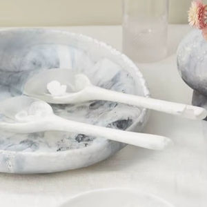 Juego de Cubiertos para Ensalada de Resina Moderna con Cuchara y Tenedor, Ecológico, Apto para Lavavajillas, Cubiertos para Fiestas con Mango Largo - Product Image 1