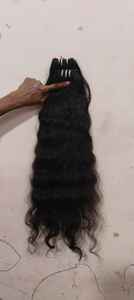 Pure Virgin Remy Indian Bulk Cabello humano Natural Brown One Donor Machine Doble trama Buena Venta caliente Precio al por mayor Paquete de ondas - Product Image 4