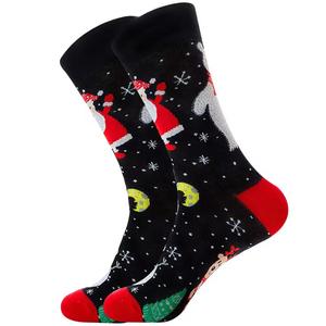 Cotton Christmas <b>socks</b> | <b>Crew</b> style festive cozy warm printed holiday colorful design winter seasonal wear - Product Image 4