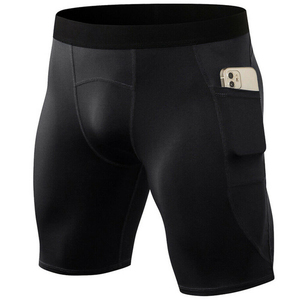 Short de compression pour hommes de haute qualité fabriqué au Pakistan Offre Spéciale à motifs solides avec marque privée - Product Image 4