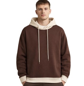 Sweat à capuche polaire pour homme, personnalisé, très vendu, à manches longues, collection hiver, matériau de haute qualité, coloris contrastés - Product Image 2