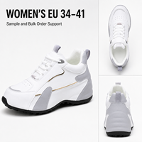 Chaussures de sport décontractées pour femmes en gros, respirantes, à lacets, avec empeigne en cuir synthétique et semelle intermédiaire en EVA, personnalisables, OEM
