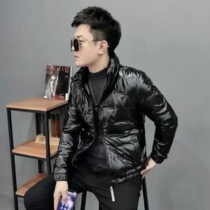 2024 hommes mode vestes hiver Parkas col montant avant Logo Harajuku chaud rembourré manteau nouvel an Promotion externe articles chauds - Product Image 5