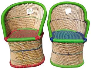 Silla de Exterior de Mimbre de Ratán Tejido, Multifuncional, Tradicional, de Moda, Hecha de Bambú 100% Orgánico, Económica para el Hogar y la Terraza - Product Image 3