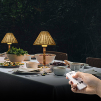 Lampe de table rechargeable portable 3000 mAh, lampe de bureau pour restaurant, hôtel, bar, comptoir, chambre à coucher, lampe de table sans fil