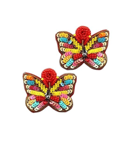 Déclaration À La Mode Broderie Perlée Jour De Noël Dangle Boucle D'oreille Avec Un Travail Manuel Fantaisie Et Un Beau Look De L'Inde - Product Image 4