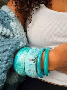 Pulseras y Brazaletes de Resina para Mujer, Nueva Colección, Joyería Estilo Ángel para Fiestas y Bodas, Alta Calidad - Product Image 3