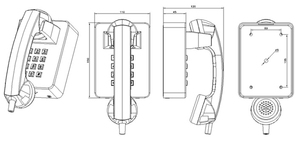Système anti-vandalisme, téléphone mural analogique, téléphone robuste, mini téléphone de prison - Product Image 6