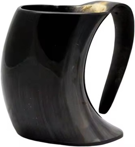 Mug en corne de viking, corne naturelle, artisanat, mug d'inspiration médiévale à vendre et bière, poignée parfaite, mug en corne de viking à vendre - Product Image 3