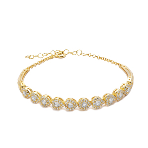 White CZ Stone Heart Design Sterling <b>Silver</b> <b>Charm</b> <b>Bracelet</b> Wholesale Handmade 925 Sterling <b>Silver</b> Jewelry - Product Image 1